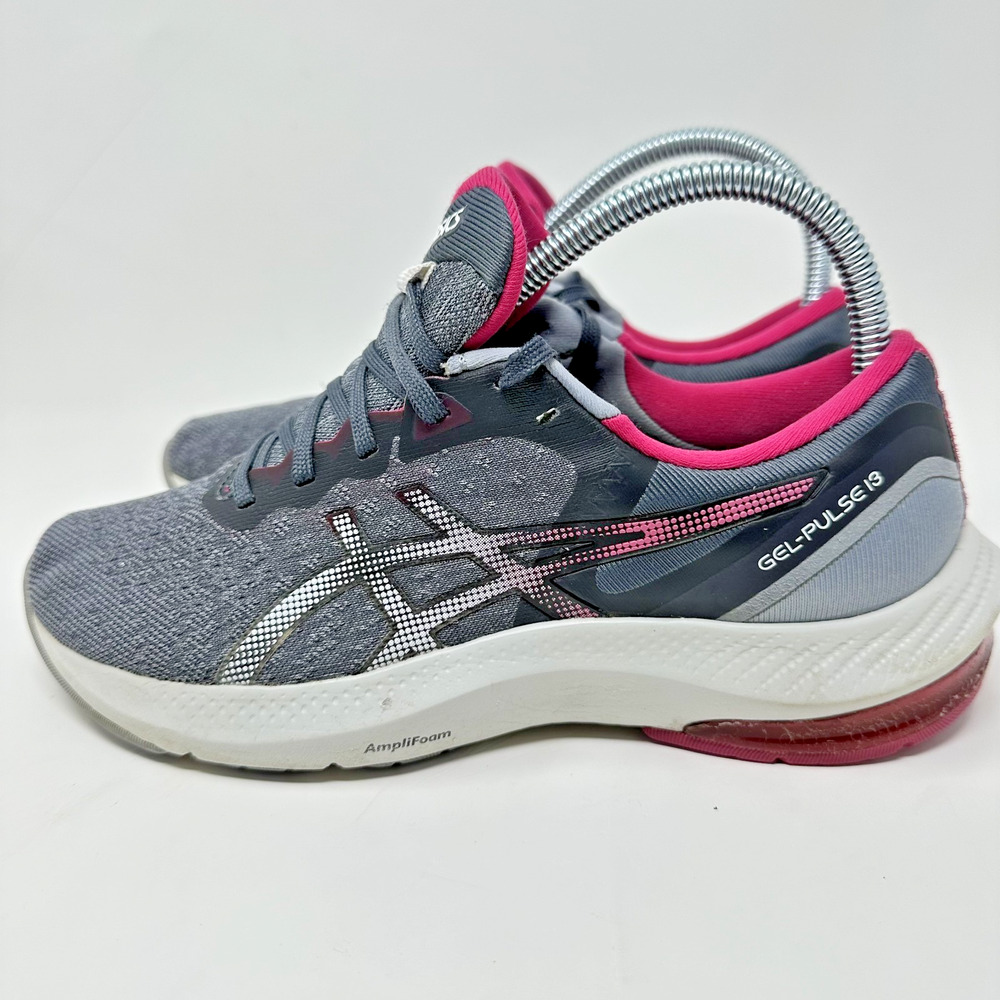 Womens Asics Gel Pulse 13 Running Shoes Sz 6.5 Carrier Grey Pink Atheletic Gym